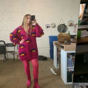 Vintage wool sweater dress